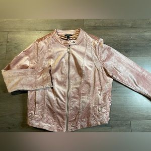 Torrid Pink velvet zip up jacket